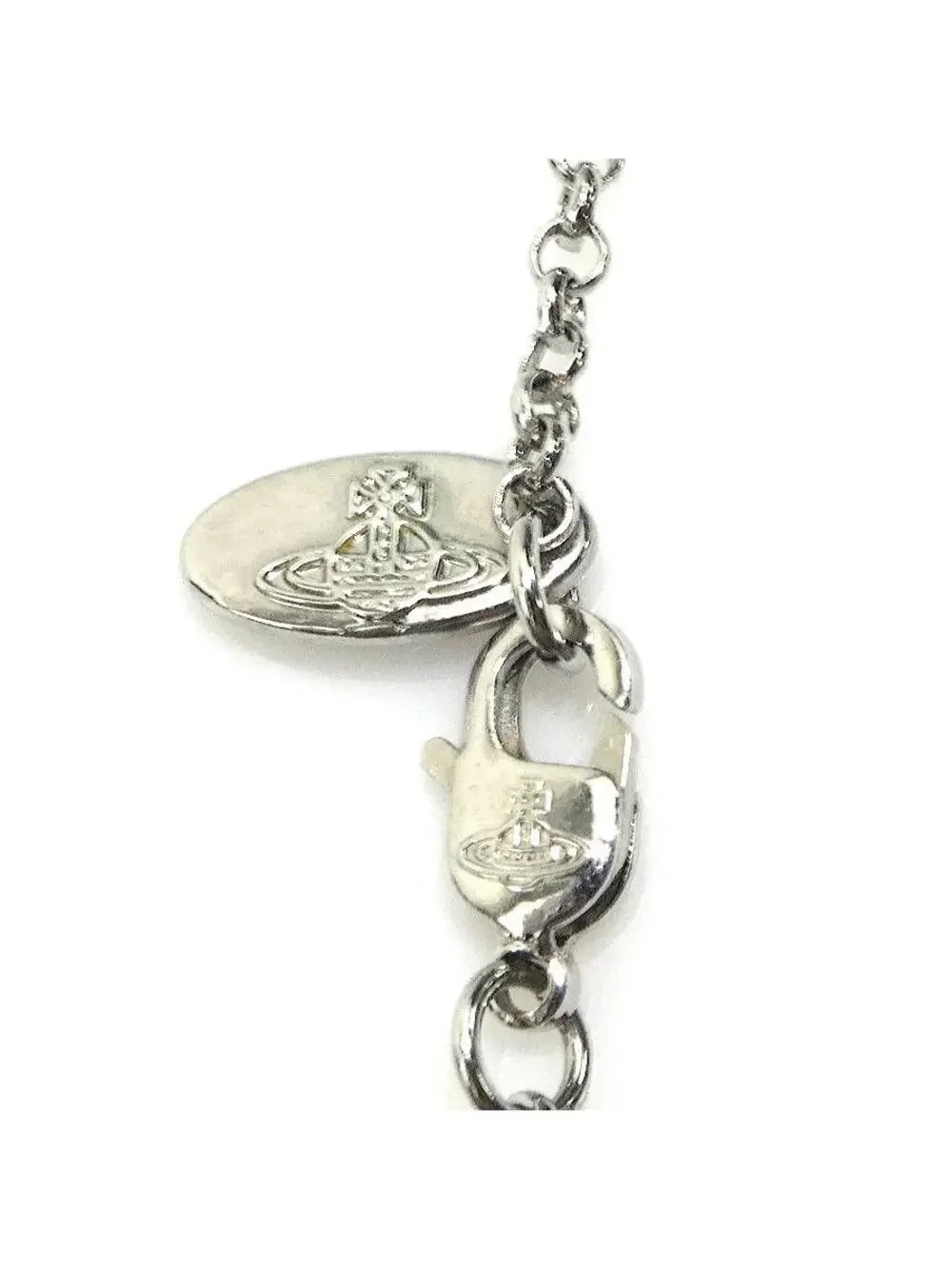 Auth Vivienne Westwood Necklace Silver #322467V15B